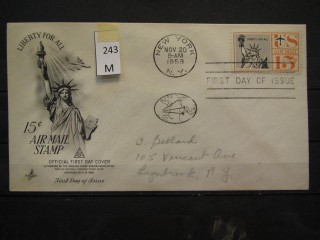 Фото марки США 1959г FDC (первый день гашения)