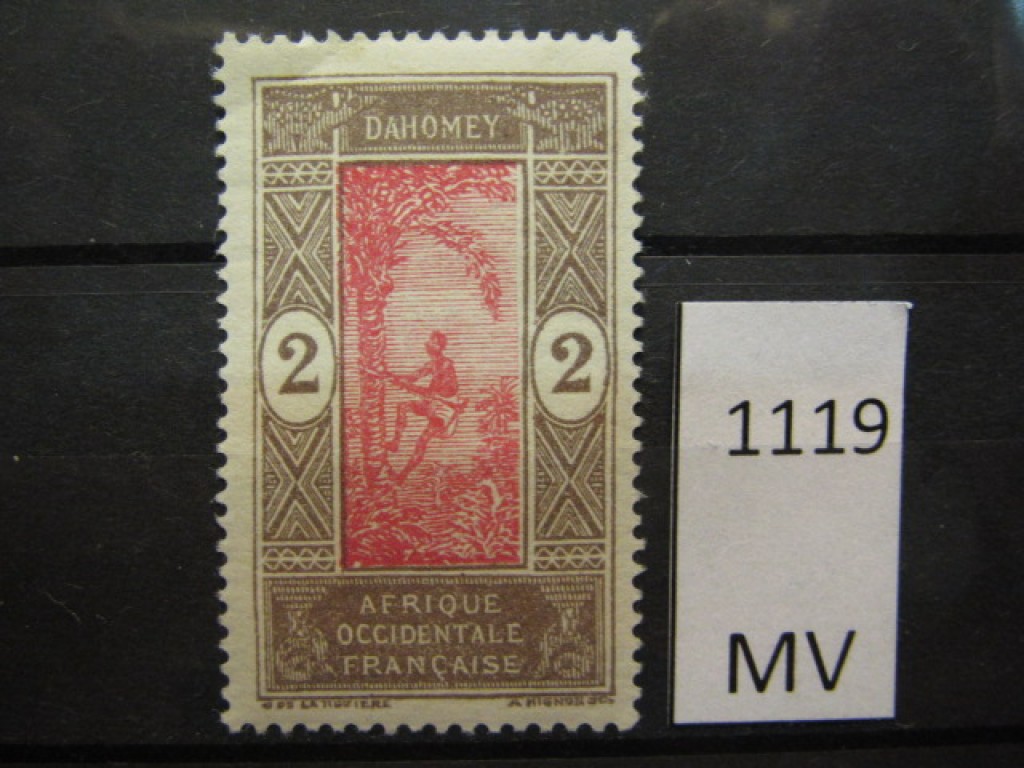 Фото марки Франц. Дагомея 1913г *