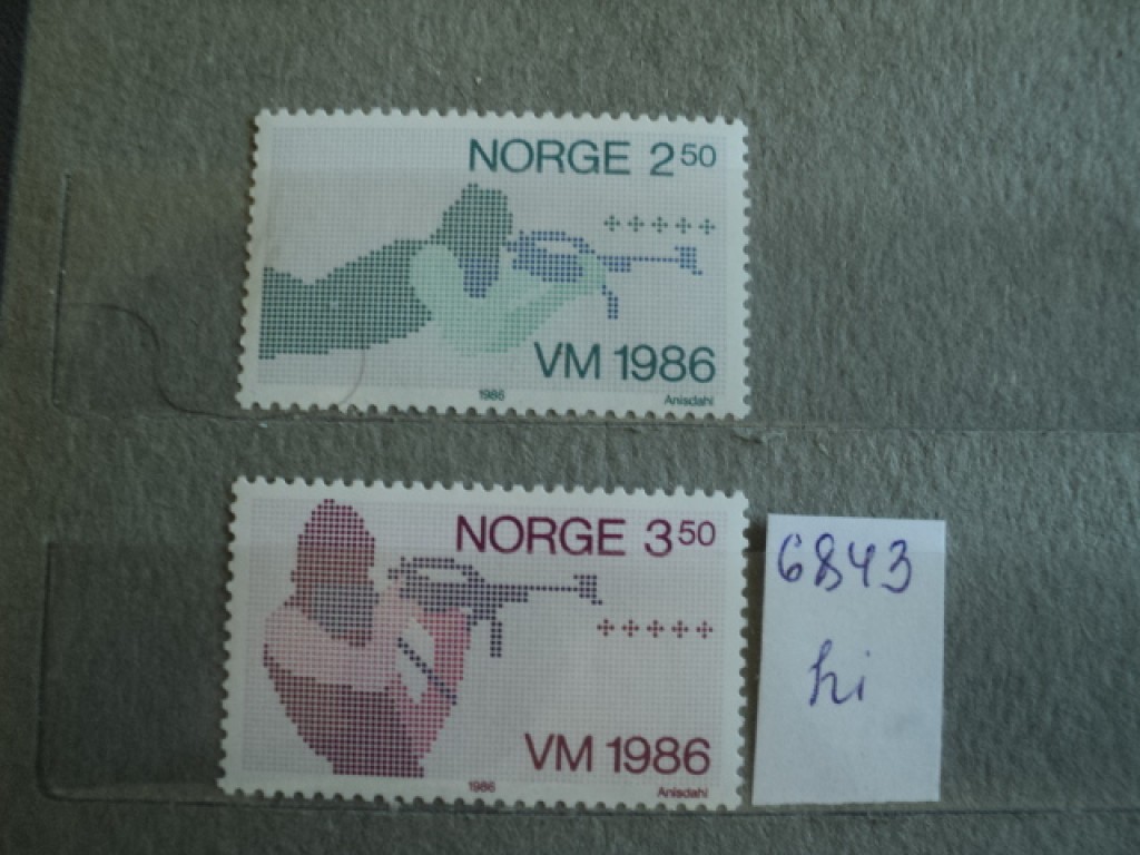 Фото марки Норвегия 1986г **