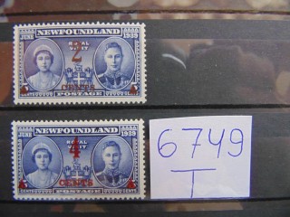 Фото марки Британский Ньюфаундленд серия 1939г **
