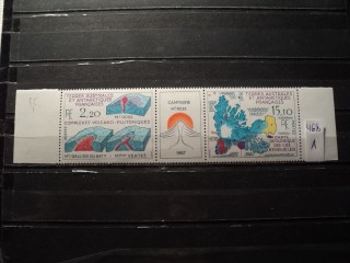 Фото марки Франц. Антарктика сцепка 1987г **