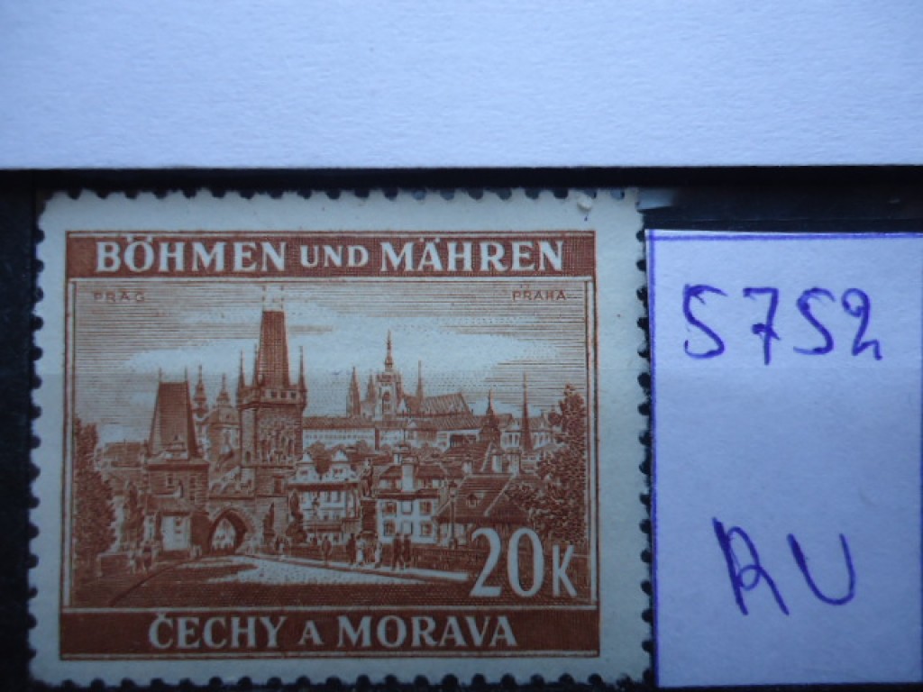 Фото марки Германская оккупация Чехословакии 1939г **