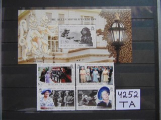 Фото марки Британский Тристан Да Кунья блок+серия 1999г **