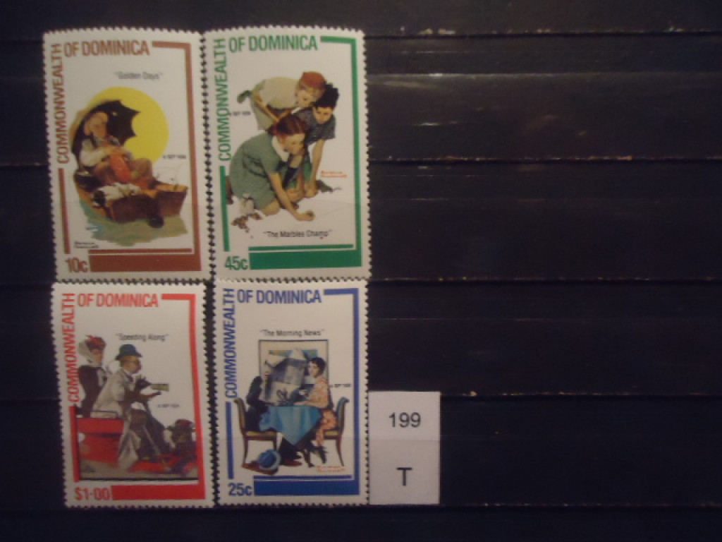 Фото марки Доминика 1982г **