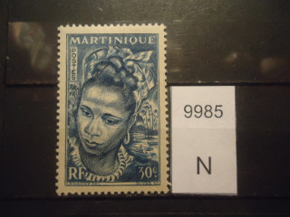 Фото марки Франц. Мартиника 1947г **