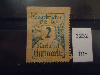 Фото марки Германия СААР 1918-19гг доход-налог на зарплату *