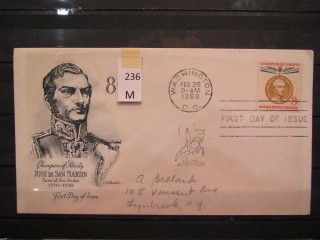 Фото марки США 1959г FDC (первый день гашения)