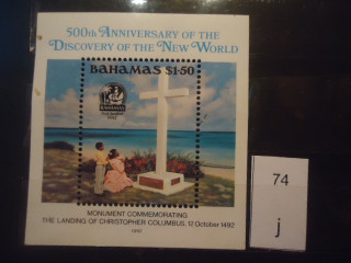 Фото марки Брит. Багамские острова 1992г блок *