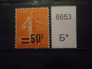 Фото марки Франция 1927г надпечатка **