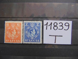 Фото марки Британская Св. Люсия 1949г **