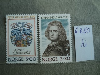 Фото марки Норвегия 1991г **