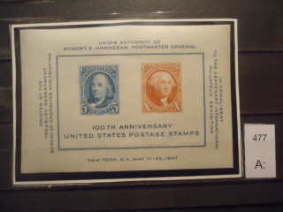 Фото марки США блок 1947г **