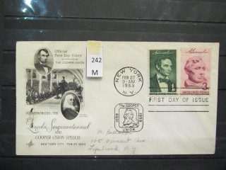Фото марки США 1959г FDC (первый день гашения)