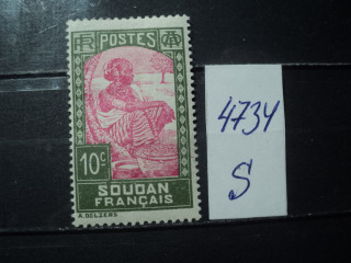 Фото марки Франц. Судан надпечатка 1931г *