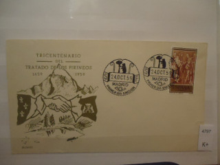 Фото марки Испания конверт 1959г