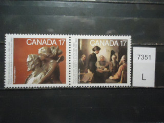 Фото марки Канада 1980г сцепка **