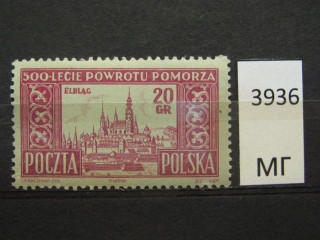 Фото марки Польша 1954г *