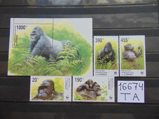 Фото марки Конго серия+блок 2002г **
