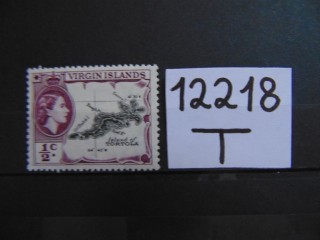 Фото марки Британские Виргинские острова 1956г **