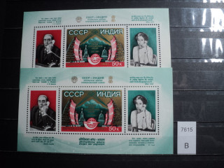 Фото марки СССР 1981г блоки (разный оттенок фона,клей) **