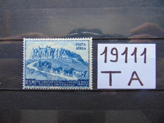 Фото марки Сан Марино марка авиапочта 1950г *
