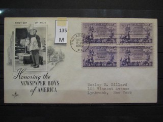 Фото марки США 1952г FDC (первый день гашения)