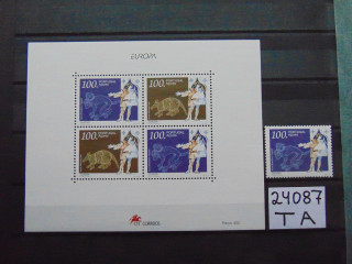 Фото марки Португальские Азорские Острова блок+марка 1994г **