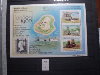 Фото марки Науру блок 1980г **