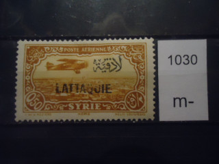 Фото марки Латтакия 1931-33гг надпечатка *