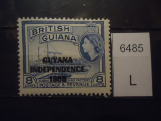 Фото марки Брит. Гвиана 1966г надпечатка **