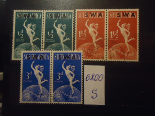 Фото марки Юго-Западная Африка 1949г сцепки