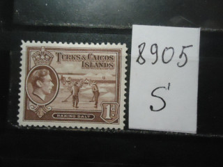 Фото марки Брит. Теркс и Кайкос острова 1938г *