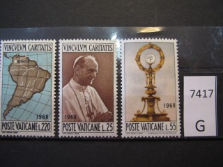 Фото марки Ватикан 1968г серия *