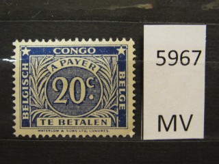 Фото марки Бельгийское Конго 1943г *