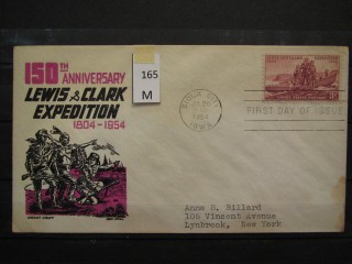 Фото марки США 1954г FDC (первый день гашения)