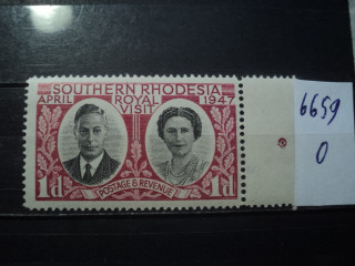 Фото марки Южная Родезия 1947г **