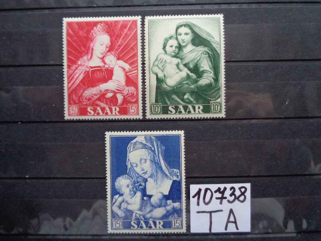 Фото марки Саар серия 1954г *
