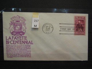 Фото марки США 1957г FDC (первый день гашения)