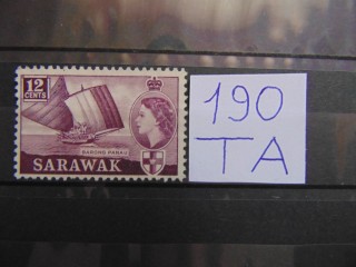 Фото марки Саравак 1955г *