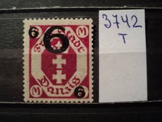 Фото марки Германская оккупация Данцига 1922г *