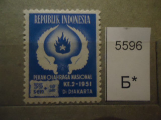 Фото марки Индонезия 1951г **