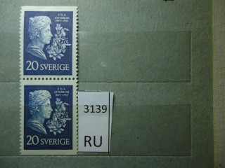 Фото марки Швеция 1955г пара *