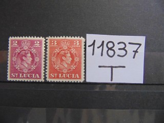 Фото марки Британская Св. Люсия 1949г **