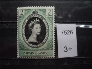 Фото марки Брит. Виргинские острова 1953г **