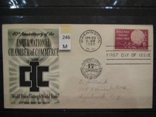 Фото марки США 1959г FDC (первый день гашения)