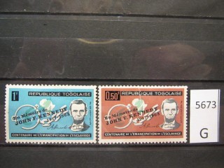 Фото марки Того 1964г *