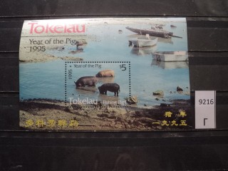 Фото марки Токелау острова блок **