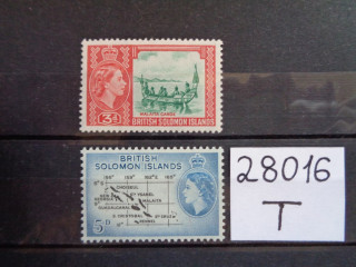 Фото марки Британские Соломоновы Острова 1956г **