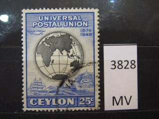 Фото марки Цейлон 1949г