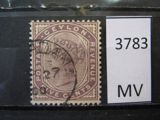 Фото марки Цейлон 1886г